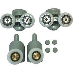 Ролики для душ. кабины одинарные+двойные 25 мм (4шт+4шт)