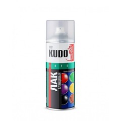 Лак акриловый аэрозольный глянцевый 520мл KUDO