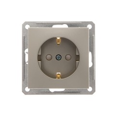 Розетка 1-ая СУ с/з Schneider Шампань (под рамку)