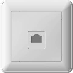 Розетка 1-ая СУ RG-45 Schneider Белая (под рамку)