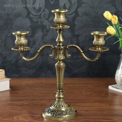 Подсвечник металл "Розарий" латунь 37х31х12 см   4635005