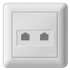 Розетка 2-ая СУ RG-45 Schneider белая (под рамку)