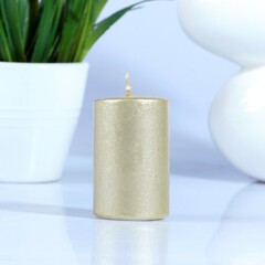Свеча  цилиндр парафин Золото 40 Н-60