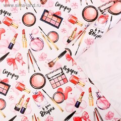 Бумага упаковочная глянцевая "Женский рай" 100х70 см