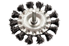 Щётка для дрели 100мм плоская крученая Matrix