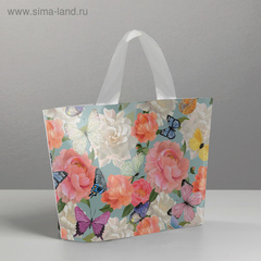 Пакет с петлевой ручкой «Бабочки», 35 × 25 см  4593676