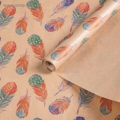 Бумага упаковочная крафт "Легкость", 0,72 x 20 м, 40 г/м²