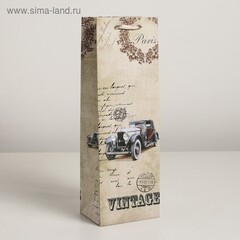 Пакет ламинированный под бутылку, 12 х 9 х 36 см