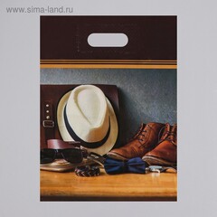 Пакет полиэтиленовый с вырубной, усиленной ручкой, 31 х 40 см, 60 мкм