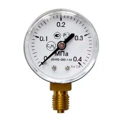 Манометр ацетиленовый 0,4 МПа (4 атмосфер)