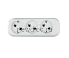 Колода розеточная 3 гнезда 5030 IN HOME