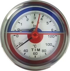 Термоманомет TIM Ду15 осевой ( 0-0,6 МРа)