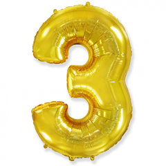 Цифра 3 золото