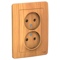 Розетка 2-ая СУ б/з Tdm Сосна