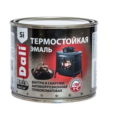 Эмаль термостойкая черная 0.4кг Dali
