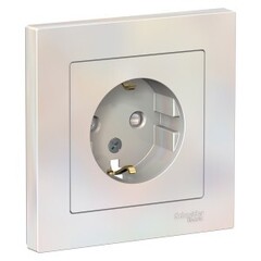 Розетка 1-ая СУ с/з Schneider Жемчуг