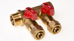 Коллектор для м/п 3/4*3/4*16*2 Г/Ш с кранами