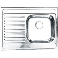 Мойка накладная 800*600  0,6мм правая 160глуб