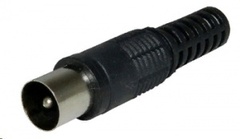 Штекер TV пластик черный