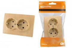 Розетка 2-ая СУ с/з Tdm Сосна