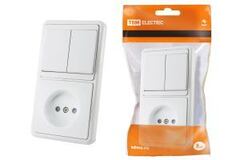 Блок (выкл.2кл.10А+розетка 2П+3 16А)