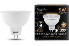 Лампа Gauss LED MR16 5.5W GU5.3 3000K