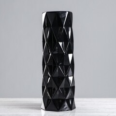 Ваза напольная "Поли" чёрная, глазурь, 40.5см