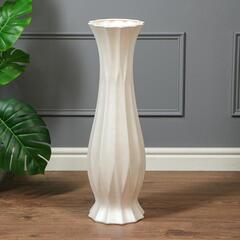 Ваза напольная "Кристалл" цвет белый 70см