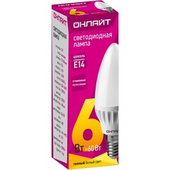 Лампа ОНЛАЙТ 71 628 OLL-C37-6-230-2.7K-E14-FR