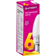 Лампа ОНЛАЙТ 71 630 OLL-C37-6-230-2.7K-E27-FR
