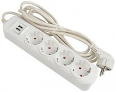 Удлинитель Duwi 5 мест.3м с USB белый