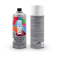 Эмаль акриловая аэрозольная белый матовый Dekorix