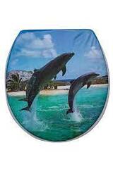 Сиденье для унитаза мягкое "ДЕЛЬФИНЫ"