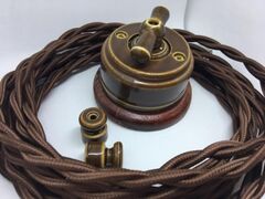 Кабель ретро 3х2,5 шоколад