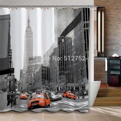 Шторка для ванной ткань (MZ-108) "Улицы Нью-Йорка"180*180мм