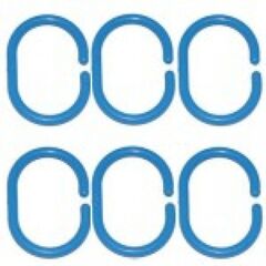 Кольца для штор голубые Dolphin