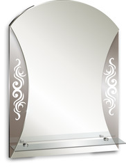 Зеркало с полкой 635*530 №17