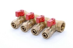 Коллектор для м/п 3/4*3/4*16*4 Г/Ш с кранами