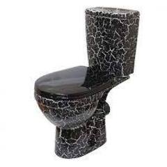 Унитаз-компакт /Rosa/Рио черный кракелюр