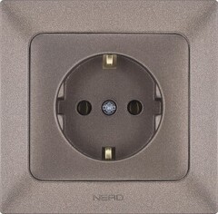 Розетка 1-ая СУ с/з Ne-Ad Aras Мокко