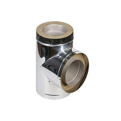 Тройник-сэндвич 115/200*90 (0,8мм) нерж/нерж.