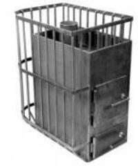 Банная печь под уголь "Гранд-тоннель-левая сетка-зольник" 8мм