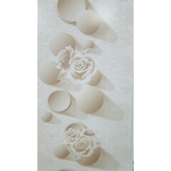 Панель ПВХ Кремовая роза  0,25*2,7 м/п 8мм/10