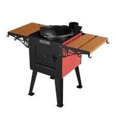 Печь под казан 3мм с полками из дерева