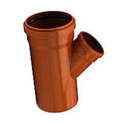 Тройник д/нар.канализ. (оранж) 45гр Дн 160-110