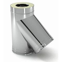 Тройник-сэндвич 115/200*45 (0,5мм) нерж/нерж.