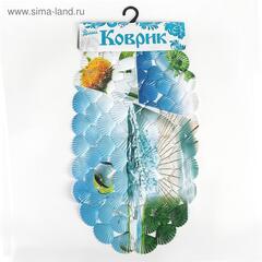 Коврик д/ванны 38*68см Ракушки пляж