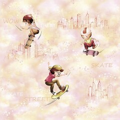 Обои Саратов МДД481 Скейт 02  0,53х10м