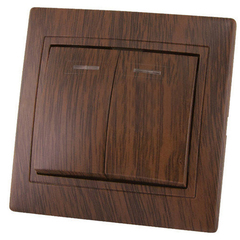 Выключатель 2кл СУ с инд.Tdm Бук