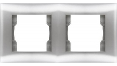 Рамка 2-мест Magenta Серебро